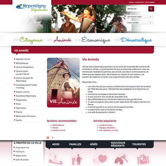 Image miniature du site web de la ville de Repentigny