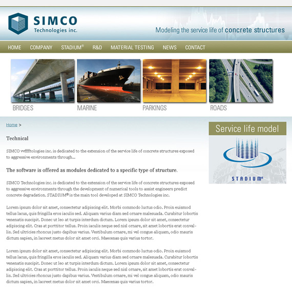 Image miniature du site web de Simco